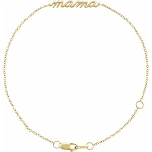 14K Yellow Mama 6 1/2-7 1/2" Bracelet