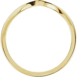 14kt yellow gold ‘v’ ring