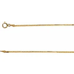14kt yellow gold flexible herringbone necklace