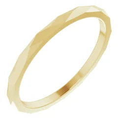 14kt gold faceted band