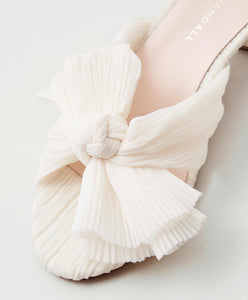 Dahlia Bow Low Heel with Ankle Strap