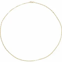 14kt yellow gold elongated box chain necklace
