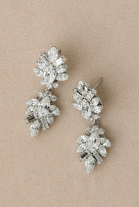 Crystal Double Drop Deco Earrings