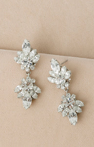 Crystal Double Drop Marquise Earrings