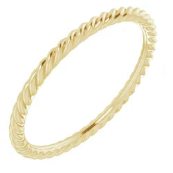 14kt gold petite rope band