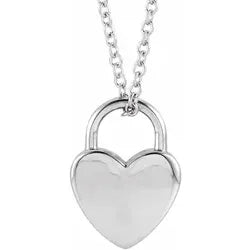 Heart Locket Pendant Necklace - Engraving Available