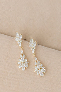 Petite Fleur Crystal Dangle Earrings