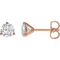14kt gold and diamond stud earrings