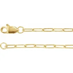 14kt yellow gold elongated link bracelet