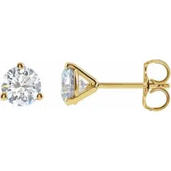 14kt gold and diamond stud earrings