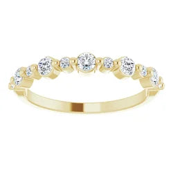 14kt gold and lab grown diamond anniversary band