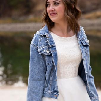 Watters Bride to Be Denim Jacket #3 White thumbnail