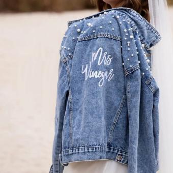 Watters Bride to Be Denim Jacket #5 White thumbnail