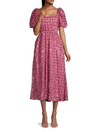 ELLIATT Aubree Puff Sleeve Midi-Dress #0 default thumbnail