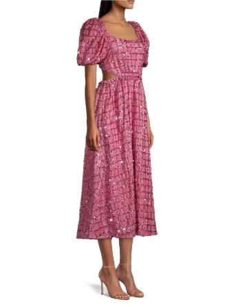 ELLIATT Aubree Puff Sleeve Midi-Dress #3 thumbnail