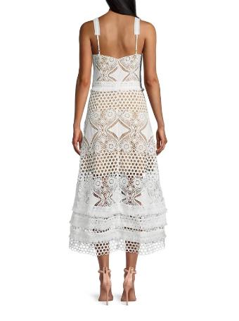 ELLIATT Boracay Tiered Floral & Lace Midi Dress #1 thumbnail