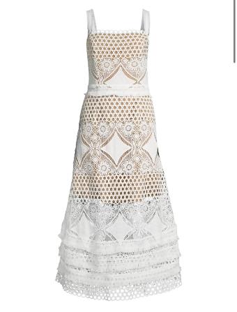 ELLIATT Boracay Tiered Floral & Lace Midi Dress #2 thumbnail