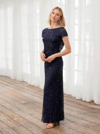 Adrianna Papell Platinum Scoop cowl back sequin gown #0 default Black thumbnail