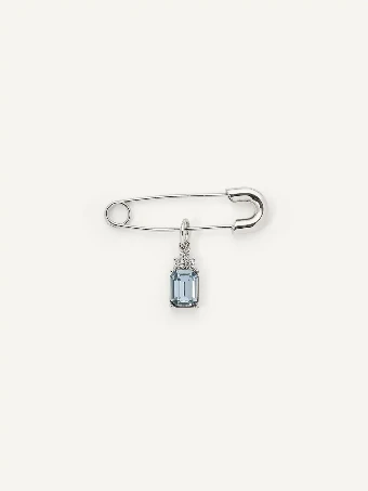 Olive & Piper Something Blue Pin - Emerald #0 Gold/Sapphire thumbnail