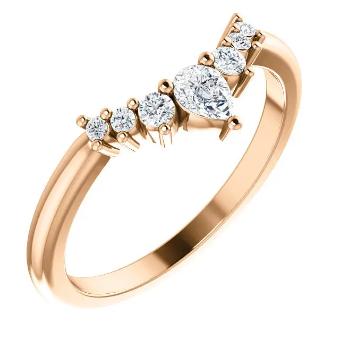 YDBN 14k Gold & Diamond Fancy Contour Band #2 thumbnail