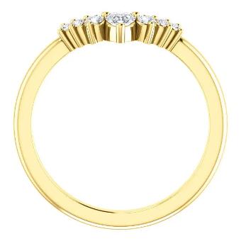 YDBN 14k Gold & Diamond Fancy Contour Band #1 thumbnail