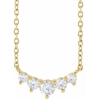 YDBN 14K Yellow 1/3 CTW Lab-Grown Diamond Graduated 18" Necklace #0 thumbnail