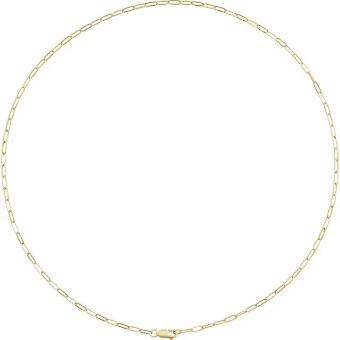 YDBN 14K Yellow Gold Filled 2.1 mm Paperclip-Style 18" Chain #0 thumbnail