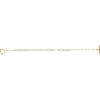 YDBN 14K Yellow Heart & Paperclip-Style Chain 6" Bracelet #0 thumbnail