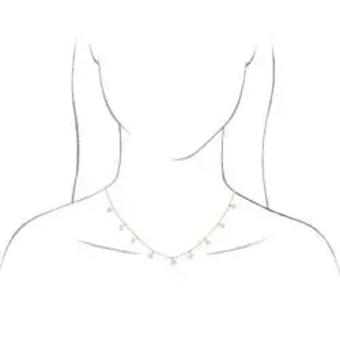 YDBN 14kt Yellow Gold & Pearl Drop Station Necklace #2 thumbnail