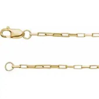 YDBN 14kt yellow gold elongated box chain necklace #1 thumbnail