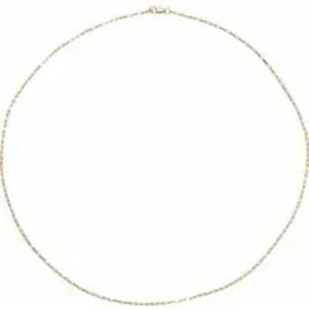 YDBN 14kt yellow gold elongated box chain necklace #0 thumbnail