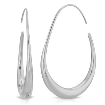 YDBN Fluid Hoops - Rhodium Silver #0 thumbnail