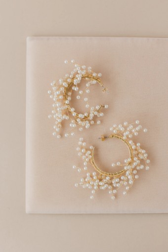 YDBN Free Form Pearl Hoop Earrings #0 thumbnail