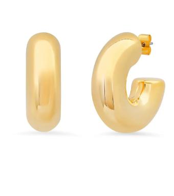 YDBN Puffy Small Gold Hoops #0 thumbnail