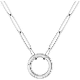 YDBN Sterling Silver Circle Charm 16" Necklace #0 thumbnail