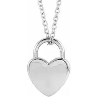 YDBN Love Lock Pendant Necklace - Engraving Available #1 Yellow thumbnail