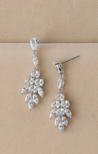 YDBN Mixed Crystal Statement Drop Earrings #1 Silver Rose Gold thumbnail