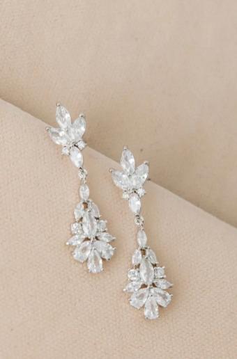 YDBN Petite Fleur Crystal Dangle Earrings #2 Gold Silver thumbnail