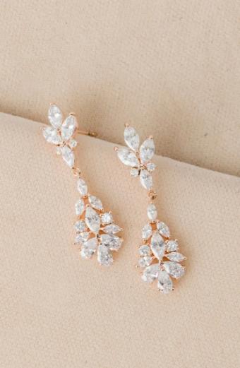 YDBN Petite Fleur Crystal Dangle Earrings #0 Rose Gold thumbnail