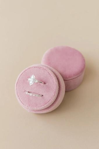 YDBN Velvet Ring Box #4 Blush thumbnail