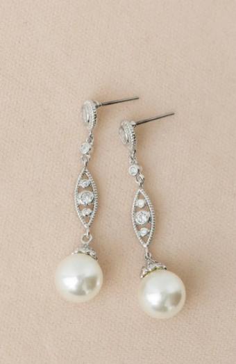 YDBN Vintage Pearl Drop Earring #0 Silver thumbnail