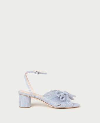 YDBN Dahlia Bow Low Heel with Ankle Strap #1 Pearl thumbnail