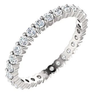 YDBN 14k Gold & Diamond Eternity Band #2 White thumbnail